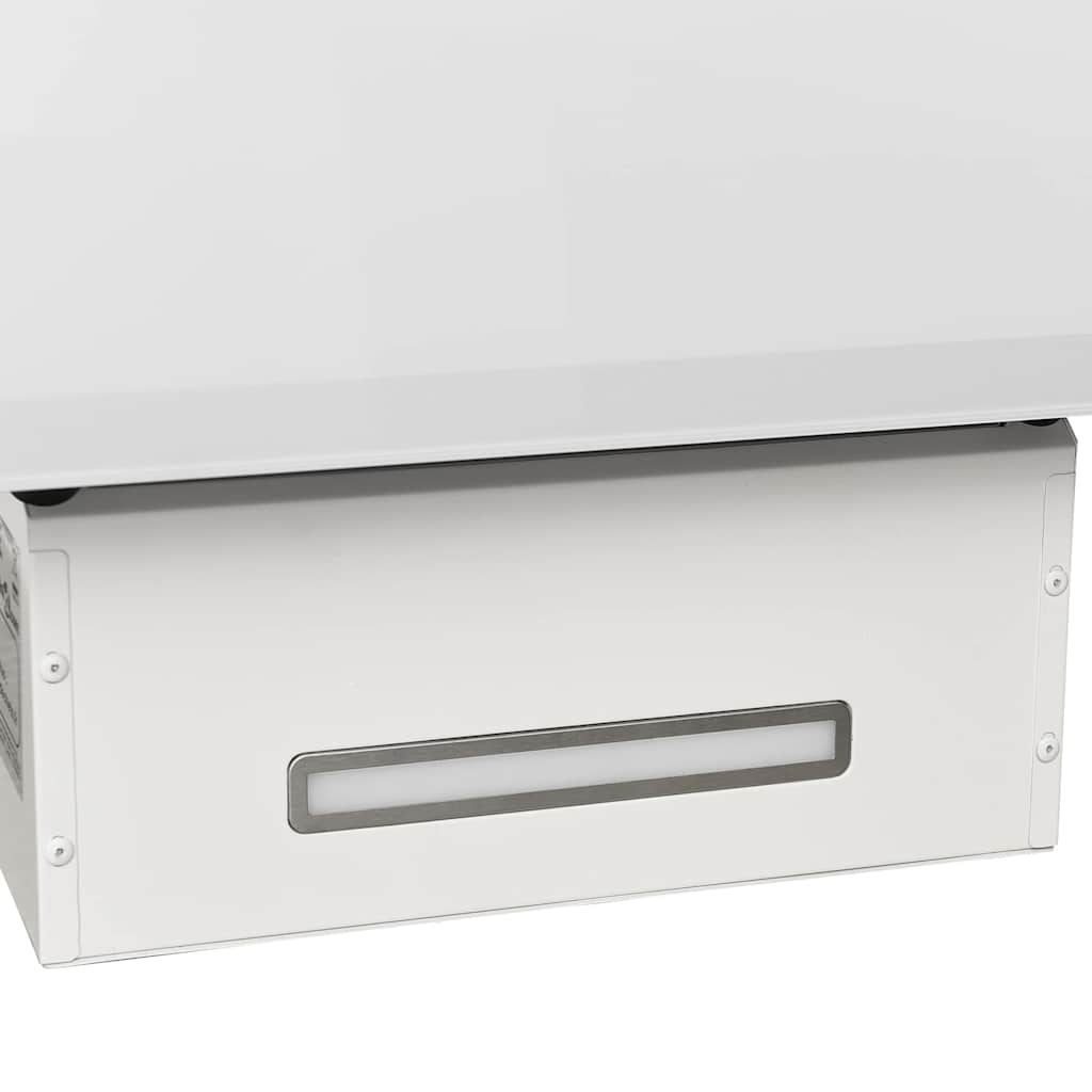 fehér acél és edzett üveg fali páraelszívó 90 cm