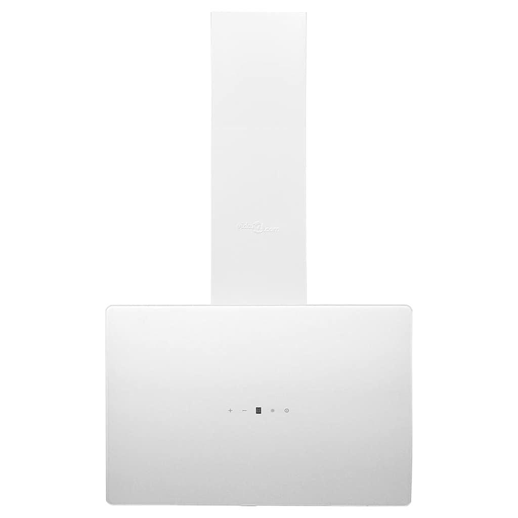 fehér acél és edzett üveg fali páraelszívó 60 cm