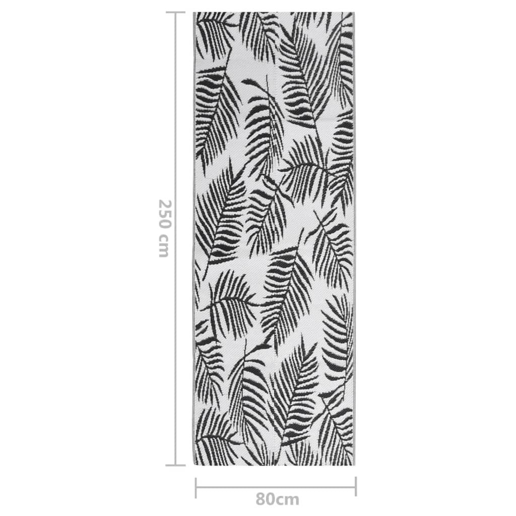 kültéri szőnyeg ARAKIL fekete 80x250 cm PP