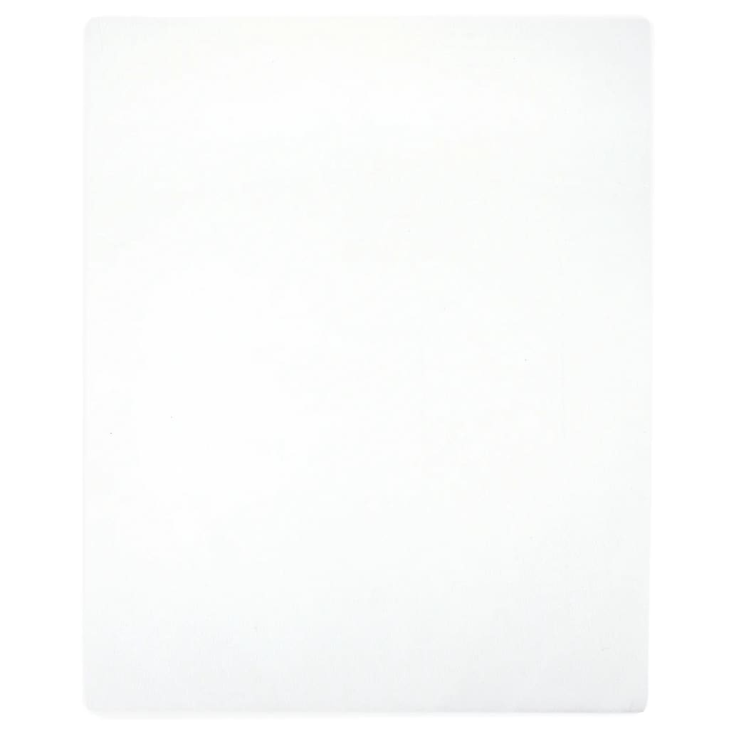 fehér pamutdzsörzé gumis lepedő 140 x 200 cm
