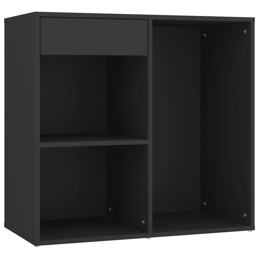 fekete szerelt fa LED-es fésülködőasztal szekrénnyel