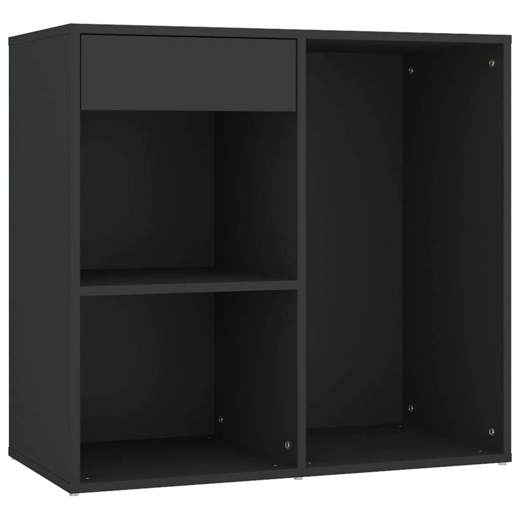 fekete szerelt fa LED-es fésülködőasztal szekrényekkel