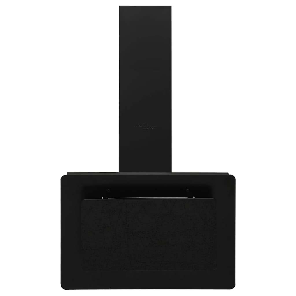 fekete rozsdamentes acél és edzett üveg fali páraelszívó 60 cm