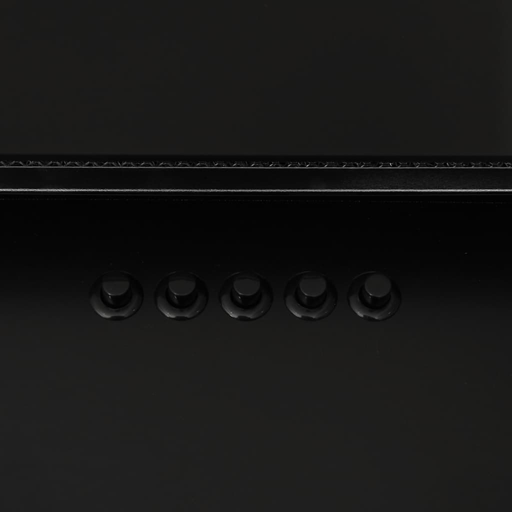 fekete rozsdamentes acél és edzett üveg fali páraelszívó 60 cm