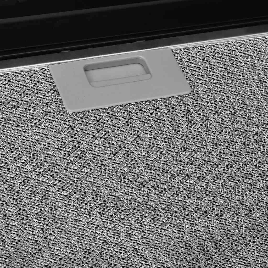 fekete rozsdamentes acél és edzett üveg fali páraelszívó 60 cm