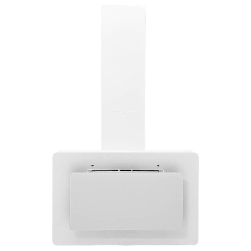 fehér rozsdamentes acél és edzett üveg fali páraelszívó 60 cm
