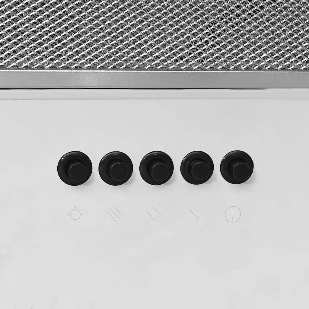 fehér rozsdamentes acél és edzett üveg fali páraelszívó 60 cm