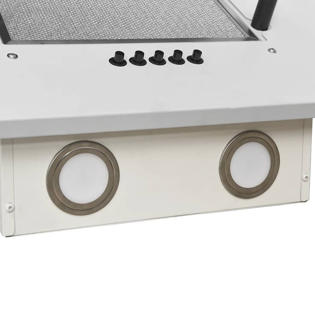 fehér rozsdamentes acél és edzett üveg fali páraelszívó 60 cm