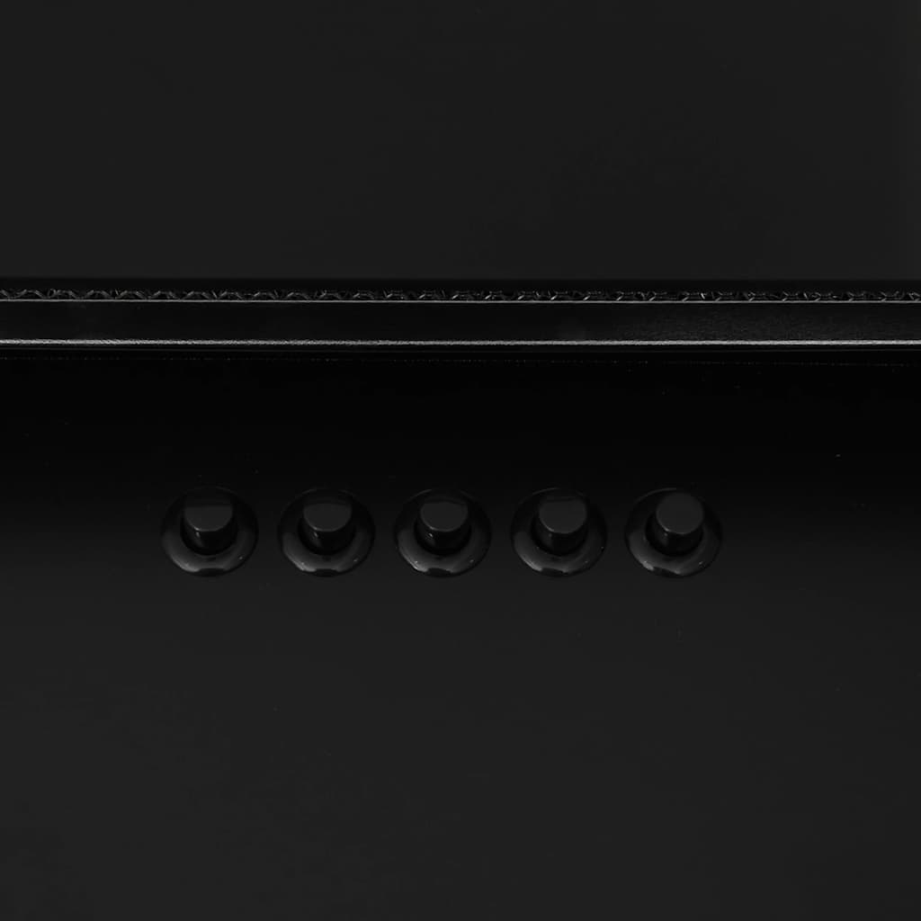 fekete rozsdamentes acél és edzett üveg fali páraelszívó 90 cm