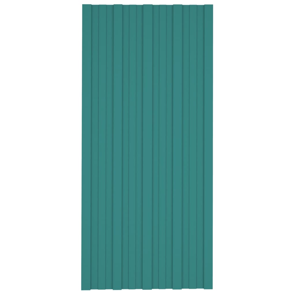 36 db zöld horganyzott acél tetőpanel 100 x 45 cm