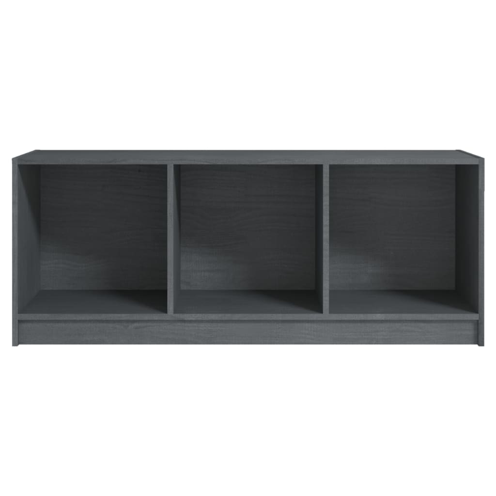 szürke tömör fenyőfa TV-szekrény 104 x 33 x 41 cm