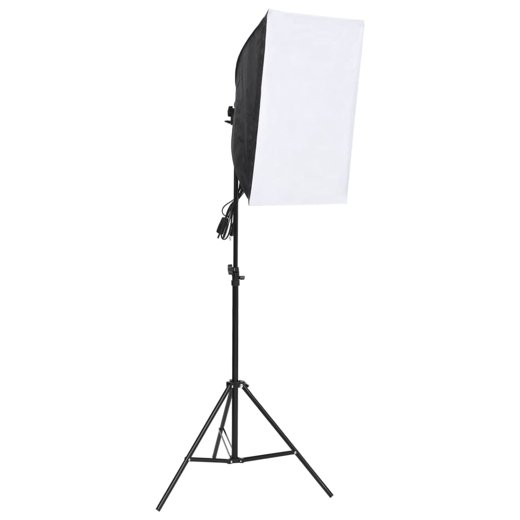 fotóstúdiószett softbox lámpával, háttérrel és reflektorral