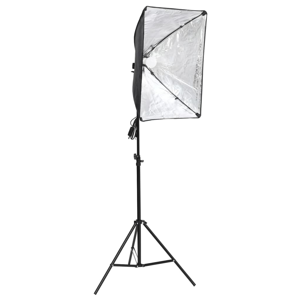 fotóstúdiószett softbox lámpával, háttérrel és reflektorral