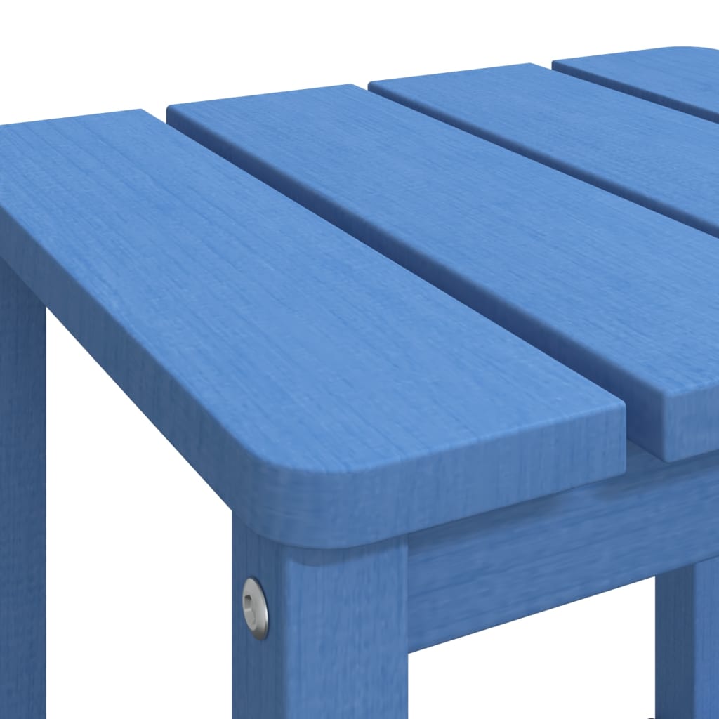 vízkék HDPE kerti Adirondack asztal 38 x 38 x 46 cm