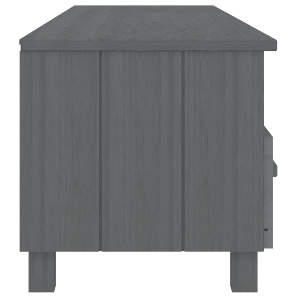 HAMAR sötétszürke tömör fenyőfa TV-szekrény 158 x 40 x 40 cm