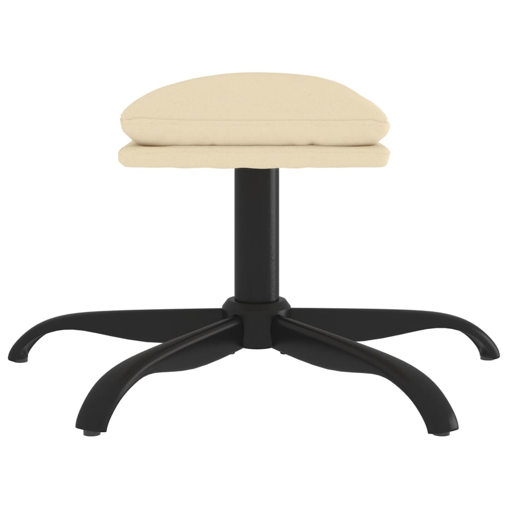 krémszínű szövet lábzsámoly 60x60x36 cm