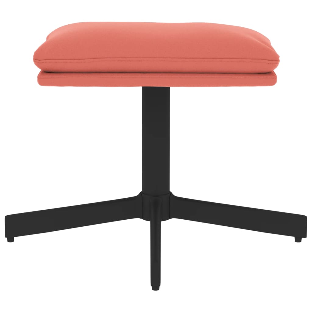 rózsaszín bársony lábzsámoly 60x60x36 cm