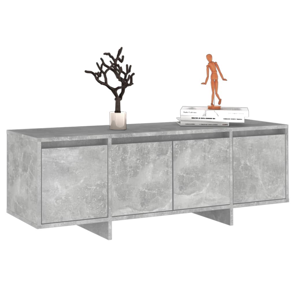 betonszürke szerelt fa TV-szekrény 120x30x40,5 cm