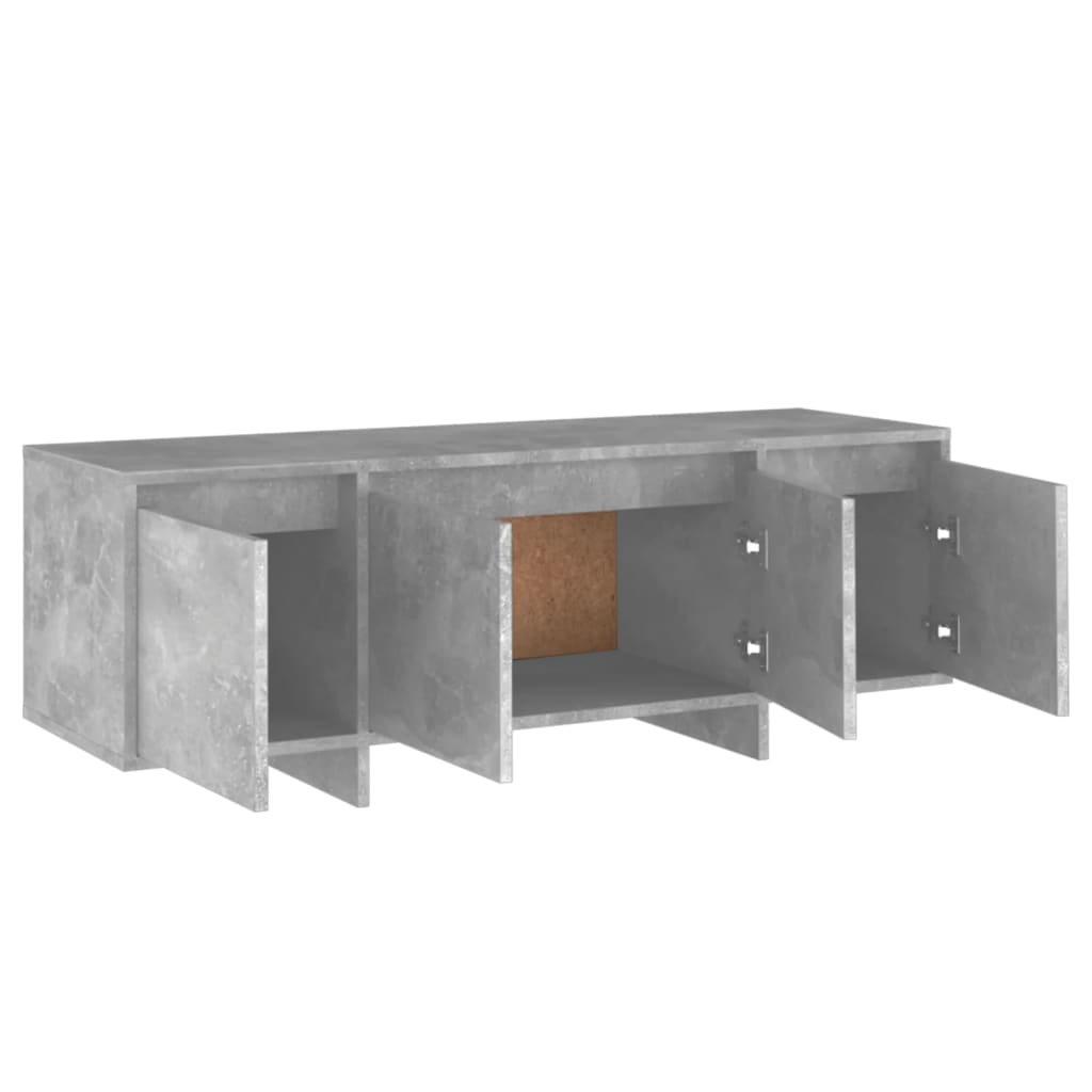 betonszürke szerelt fa TV-szekrény 120x30x40,5 cm