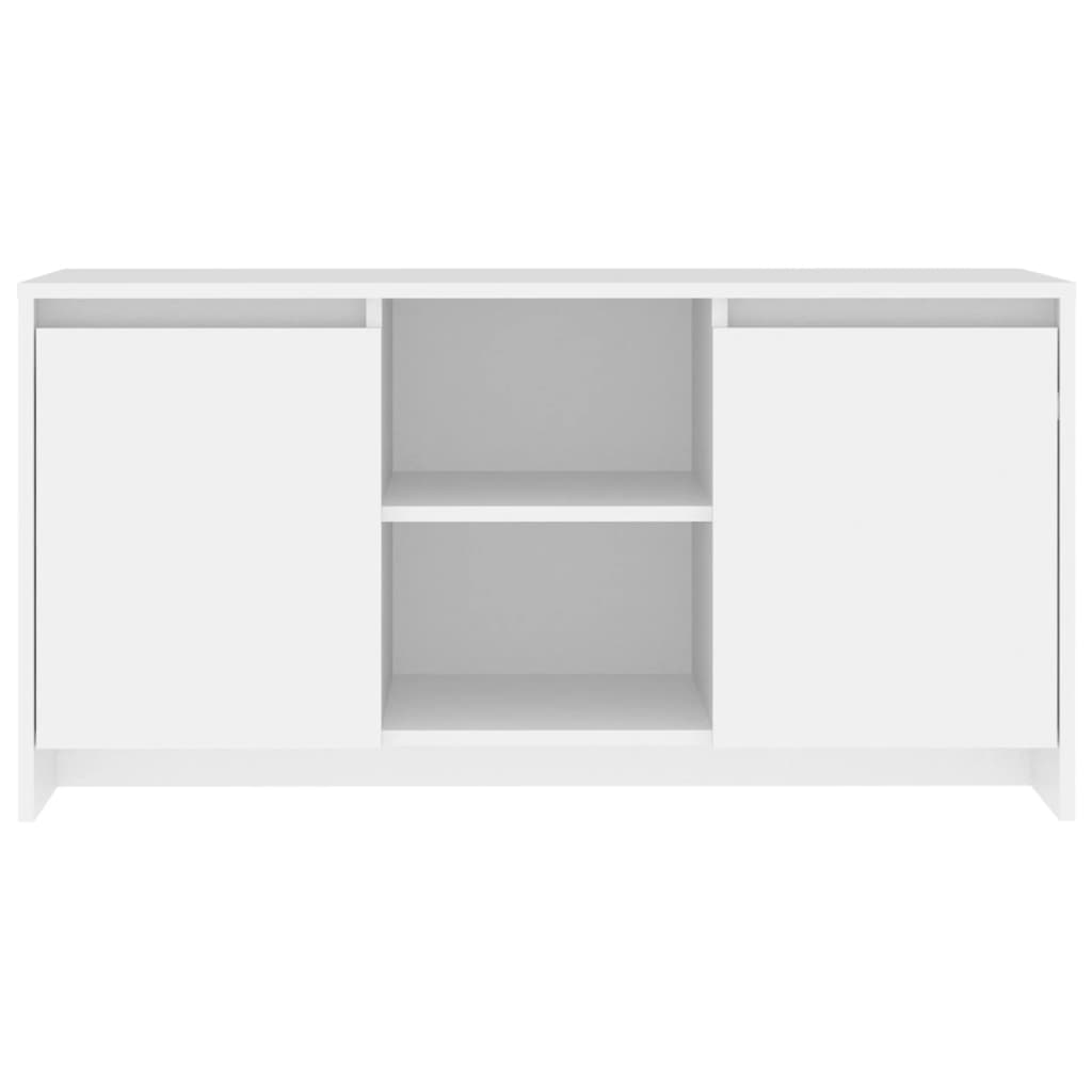 fehér szerelt fa TV-szekrény 102 x 37,5 x 52,5 cm