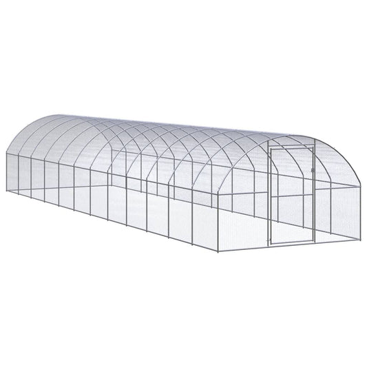 kültéri horganyzott acél tyúkól 3 x12 x 2 m