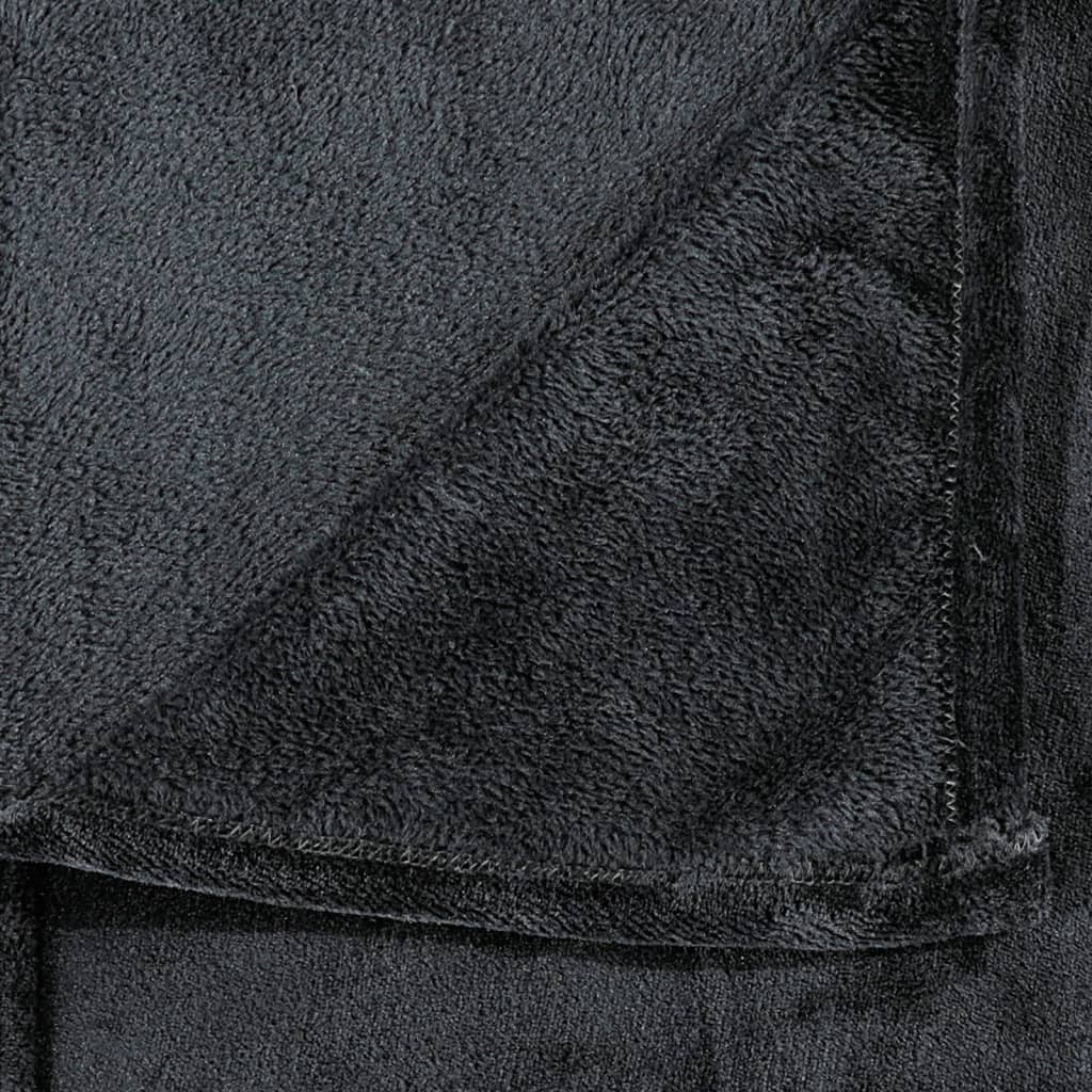 fekete poliészter takaró 130x170 cm