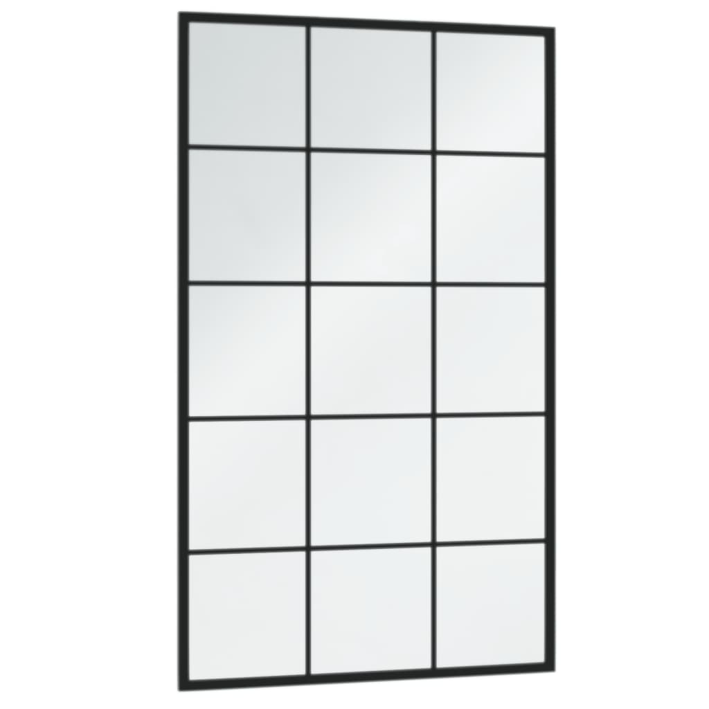 fekete fém fali tükör 100 x 60 cm