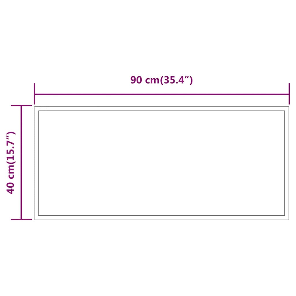 LED-es fürdőszobatükör 90x40 cm