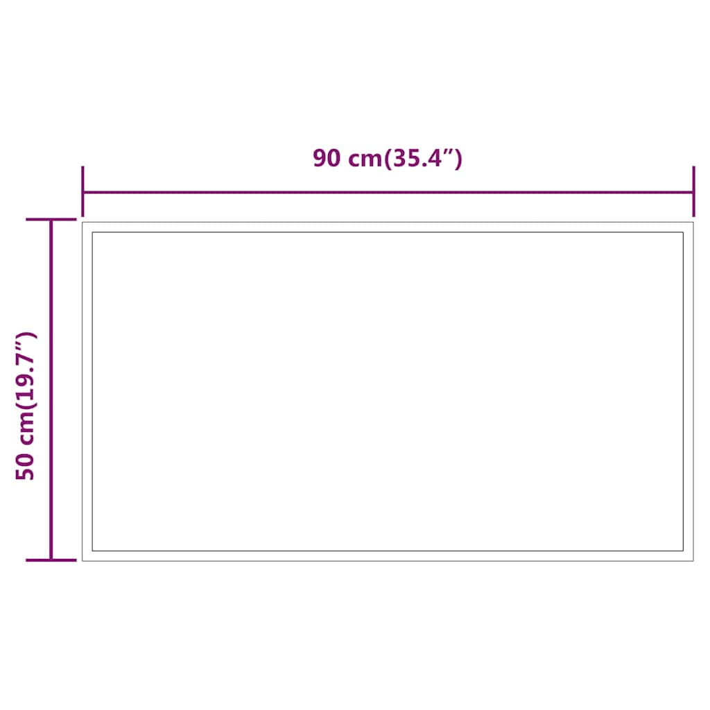 LED-es fürdőszobatükör 90x50 cm