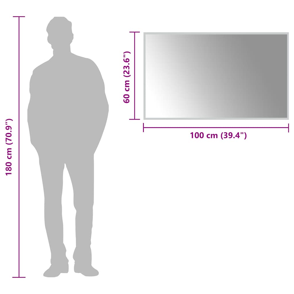 LED-es fürdőszobatükör 100x60 cm