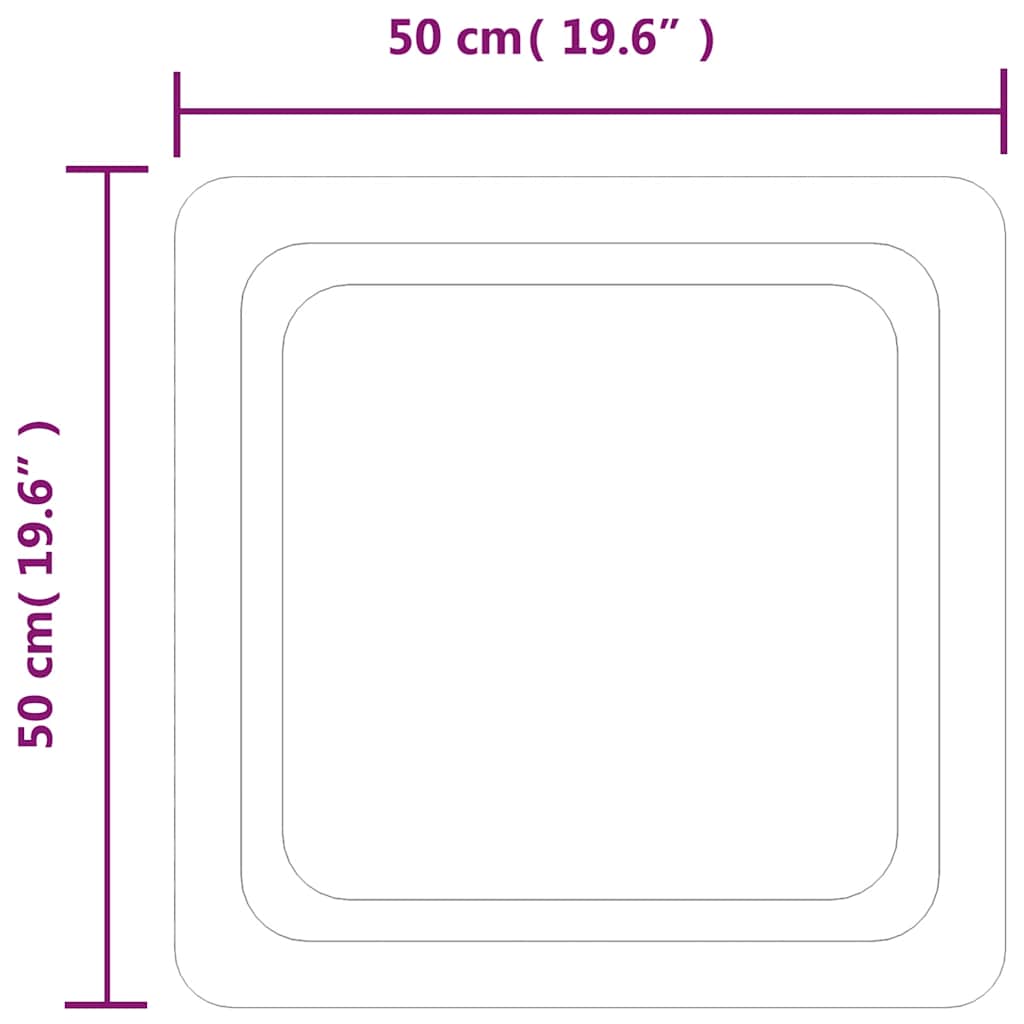LED-es fürdőszobatükör 50x50 cm