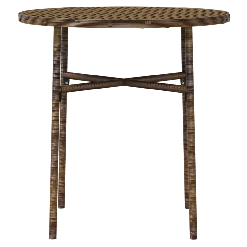 3 részes barna polyrattan kerti étkezőgarnitúra