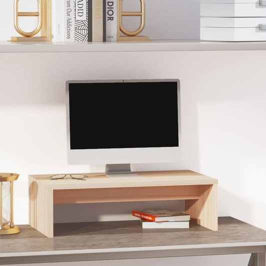 tömör fenyőfa monitorállvány 50x27x15 cm