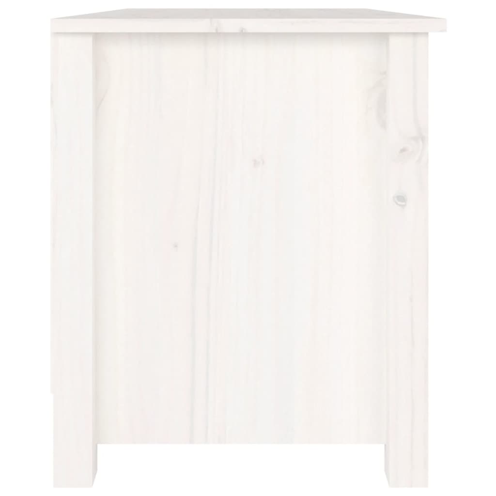 fehér tömör fenyőfa cipőtároló pad 70x38x45,5 cm