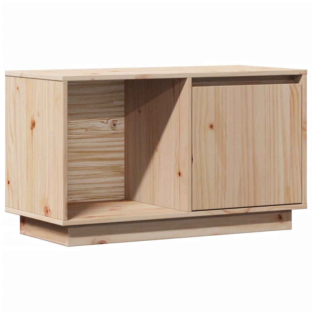 tömör fenyőfa TV-szekrény 74 x 35 x 44 cm