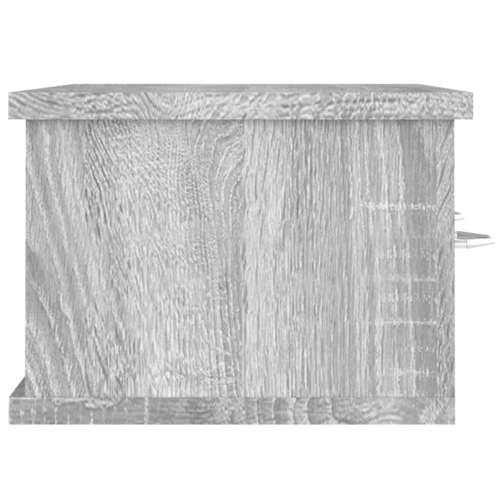 szürke sonoma színű szerelt fa faliszekrény 60 x 26 x 18,5 cm