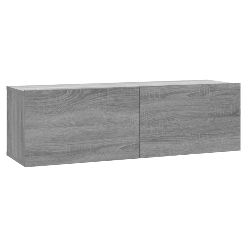 szürke sonoma színű szerelt fa TV-szekrény 100 x 30 x 30 cm