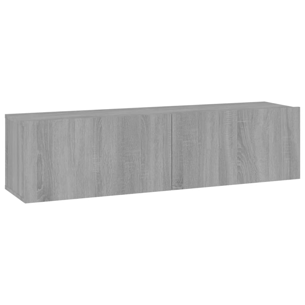 szürke sonoma színű szerelt fa TV-szekrény 120 x 30 x 30 cm