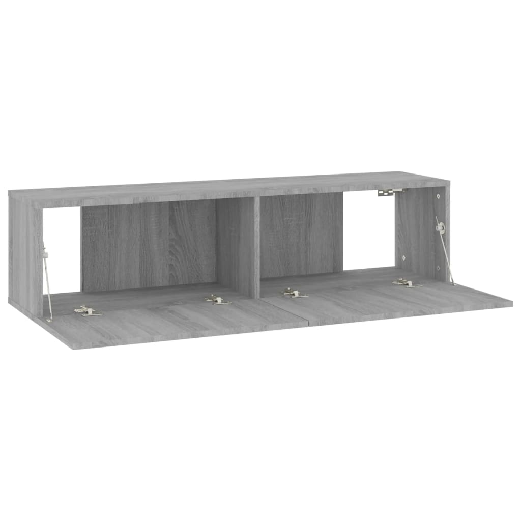 szürke sonoma színű szerelt fa TV-szekrény 120 x 30 x 30 cm
