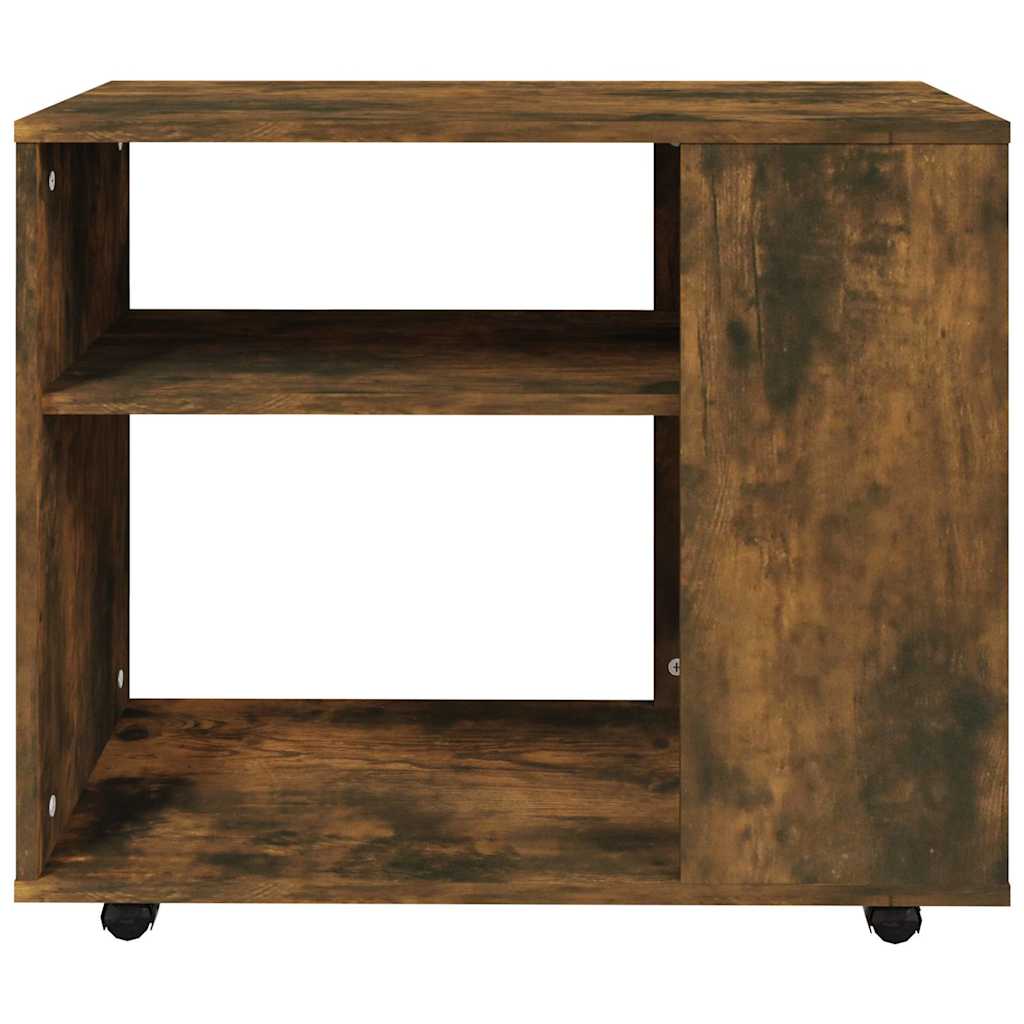 füstös tölgy színű szerelt fa kisasztal 70 x 35 x 55 cm