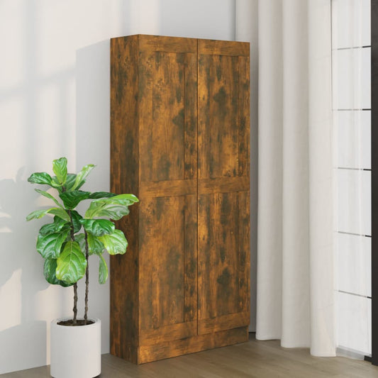 füstös tölgy színű fa fürdőszobaszekrény 82,5x30,5x185,5 cm