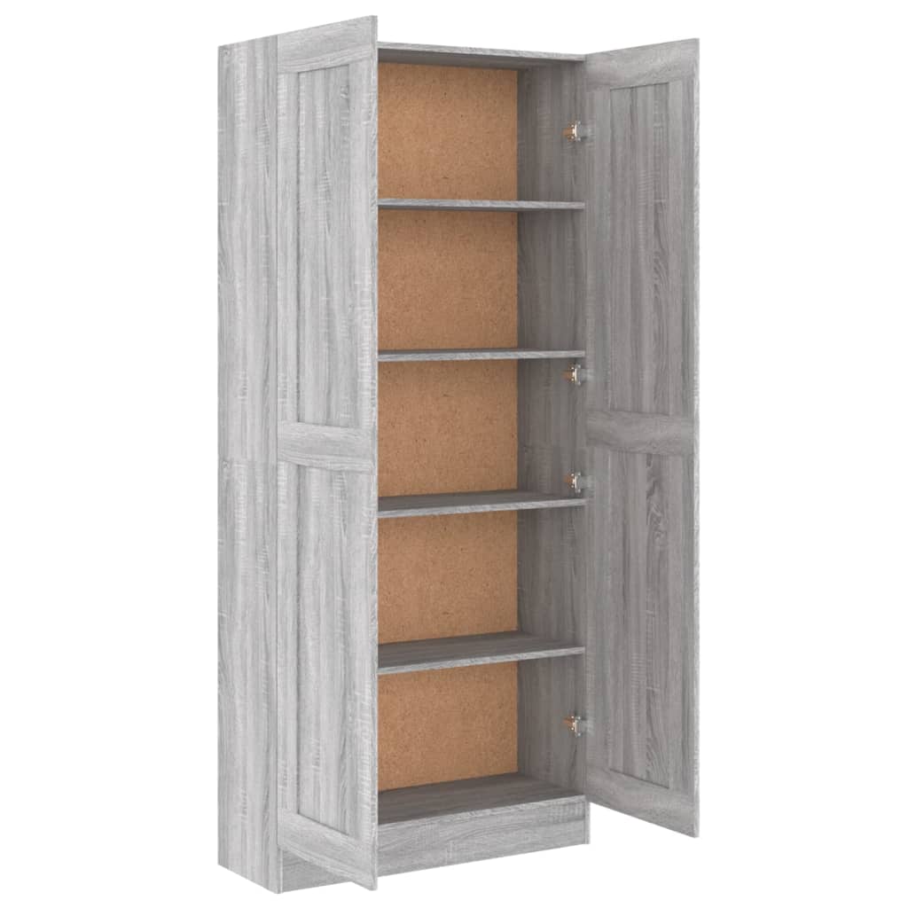 szürke sonoma színű fa fürdőszobaszekrény 82,5x30,5x185,5 cm
