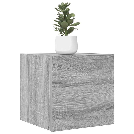 2 db szürke sonoma színű fali TV-szekrény 30,5 x 30 x 30 cm