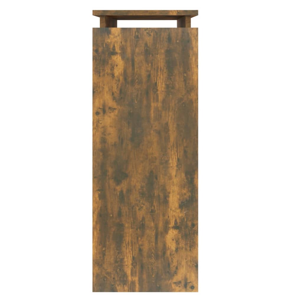 füstös tölgy színű szerelt fa tálalóasztal 80 x 30 x 80 cm
