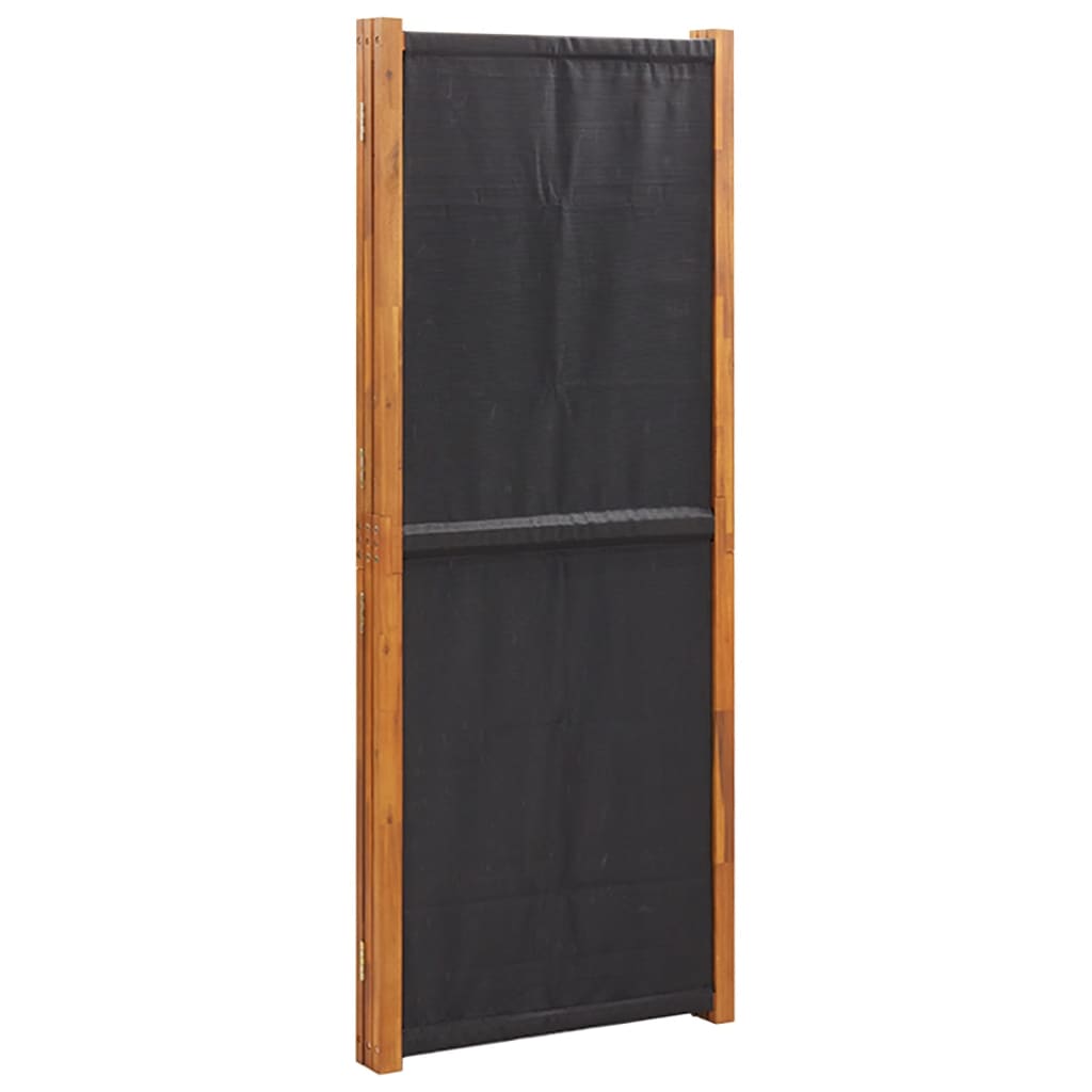 fekete 3 paneles térelválasztó 210 x 180 cm