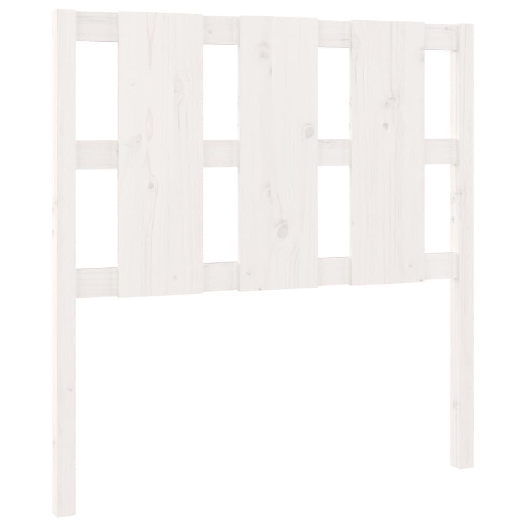 fehér tömör fenyőfa ágyfejtámla 95,5 x 4 x 100 cm