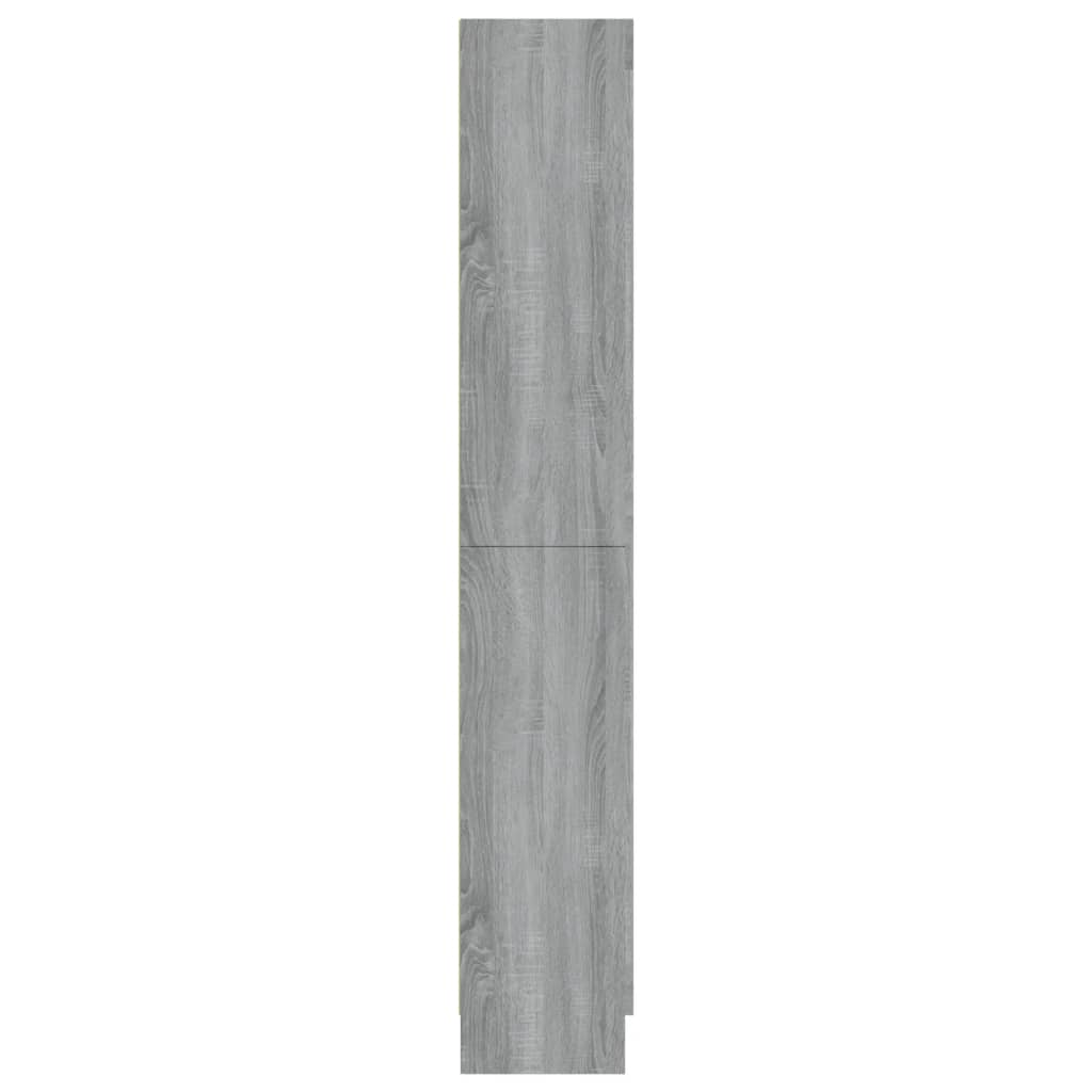 szürke sonoma szerelt fa vitrinszekrény 82,5x30,5x185 cm