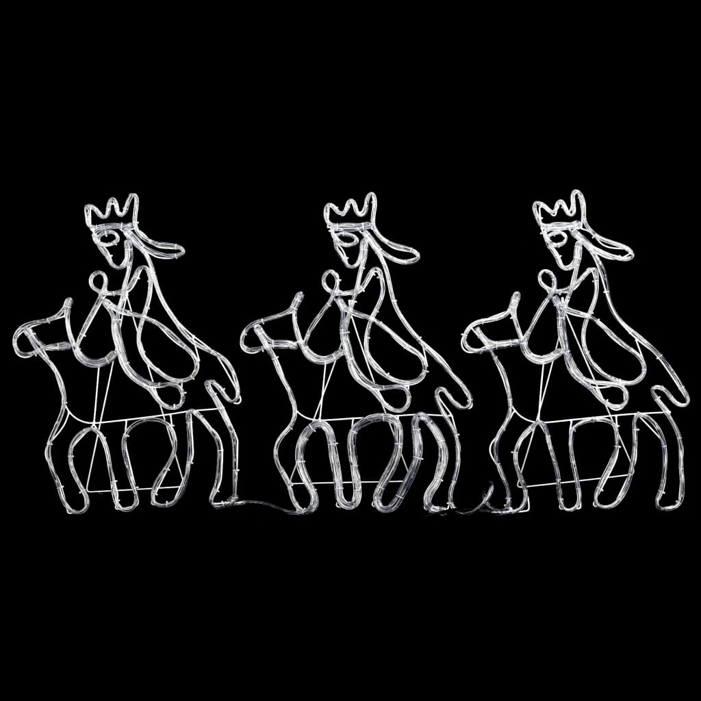 karácsonyi "napkeleti bölcsek" figura 504 LED-del 70 x 50 cm
