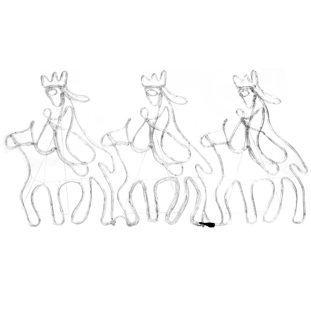 karácsonyi "napkeleti bölcsek" figura 504 LED-del 70 x 50 cm