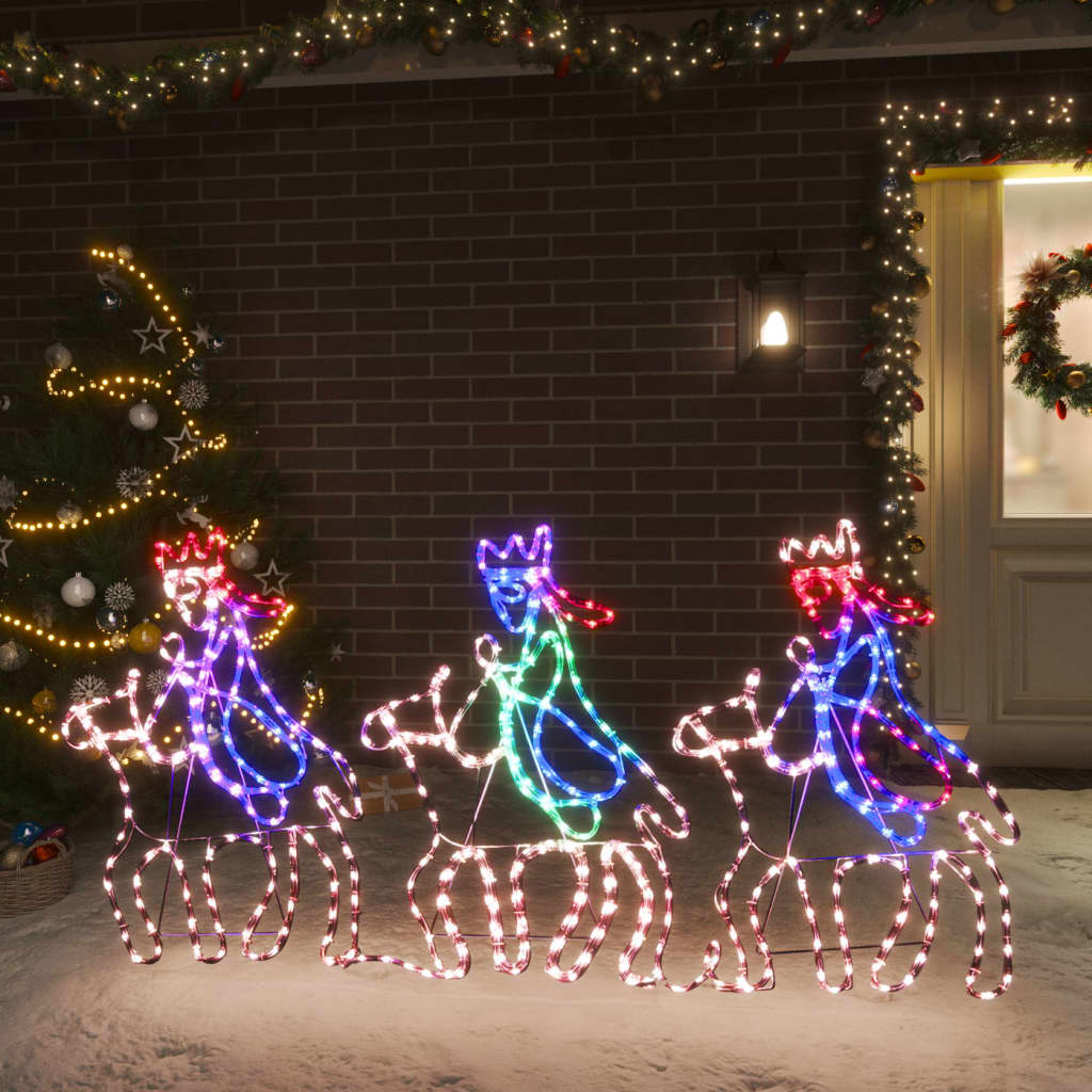 karácsonyi "napkeleti bölcsek" figura 504 LED-del 70 x 50 cm
